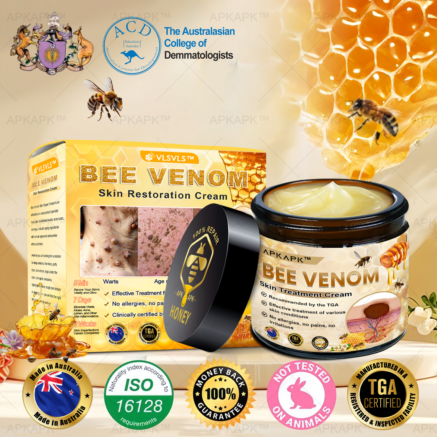 𝐀𝐏𝐊𝐀𝐏𝐊™ Bee Venom Comprehensive Cream (Suitable for all ages & TGA recommends)🔥🔥